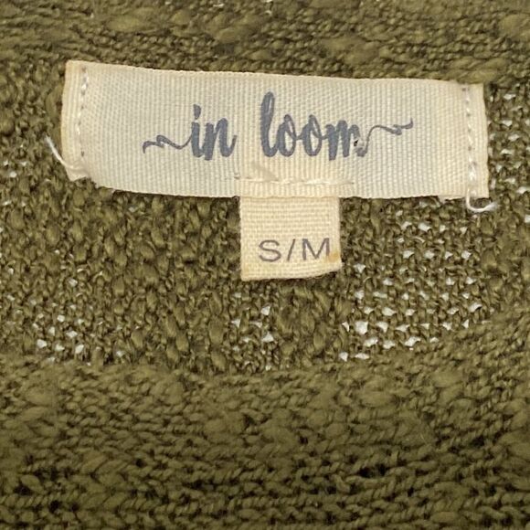 In Loom Knit Star Sweater With Dolman Sleeves In Hunter Green White Stars S/M - Picture 5 of 8